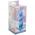 Голубая фигурная анальная вибропробка Spiral Anal Plug - 12 см., Lola toys
