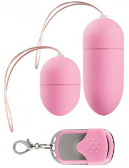 Розовые виброяйца Vibrating egg Two-pack с пультом ДУ, Shots Media BV
