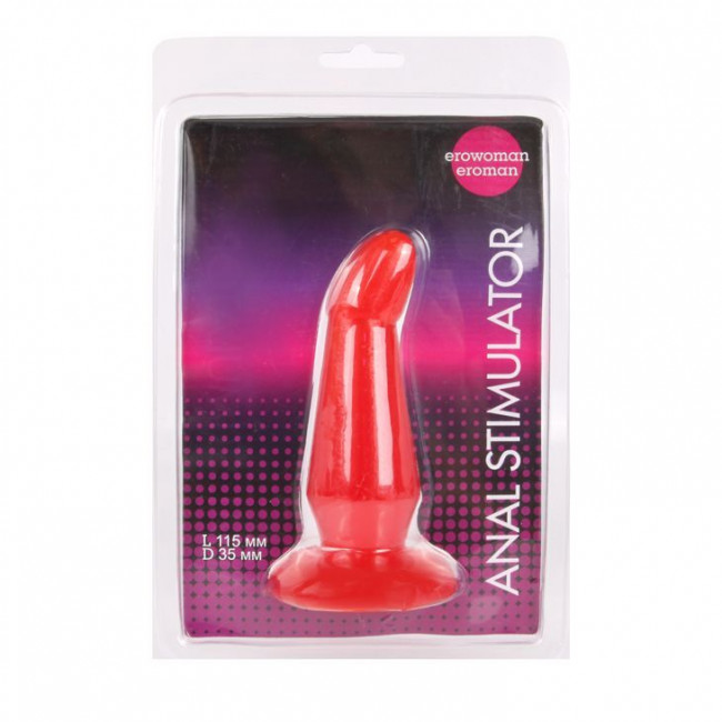 Красная анальная втулка - 13 см., Bior toys