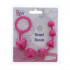 Розовая анальная цепочка с шариками-сердечками HEART BEADS - 23 см., Dream Toys Розовая анальная цепочка с шариками-сердечками HEART BEADS - 23 см., Dream Toys