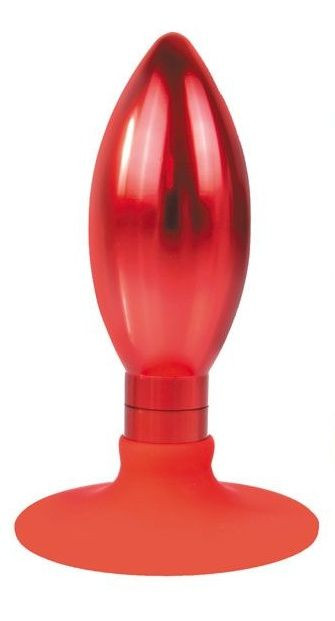 Красная каплевидная анальная пробка - 10 см., Bior toys