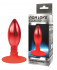Красная каплевидная анальная пробка - 10 см., Bior toys