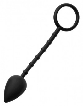 Эрекционное кольцо с каплевидной анальной пробкой Imbed Silicone Anal Plug and Cock Ring, XR Brands
