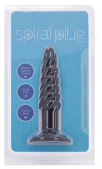 Анальная пробка с винтообразными ребрышками Spiral Plug - 11 см., Gopaldas