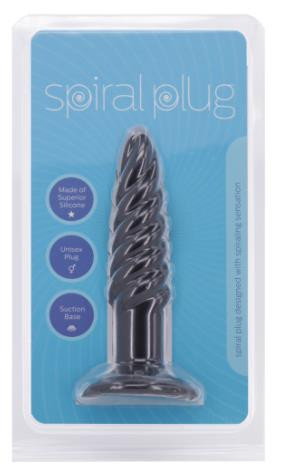 Анальная пробка с винтообразными ребрышками Spiral Plug - 11 см., Gopaldas