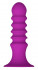 Фиолетовый ребристый анальный стимулятор RIBBED PLUG - 13,5 см., Dream Toys