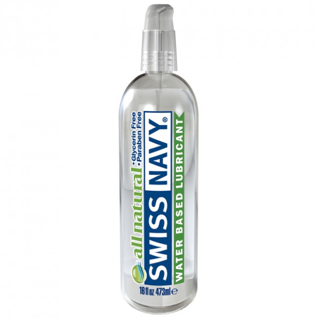Гипоаллергенный лубрикант Swiss Navy All Natural Water Base Lubricant - 473 мл., Swiss navy