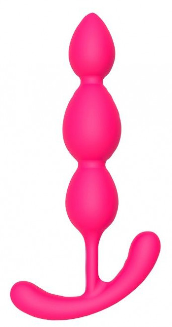 Розовый анальный стимулятор SILKY SMOOTH T-TEARDROP - 11 см., Dream Toys