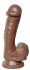 Коричневый реалистичный вибратор Big Glans Dong - 17,8 см. Коричневый реалистичный вибратор Big Glans Dong - 17,8 см.