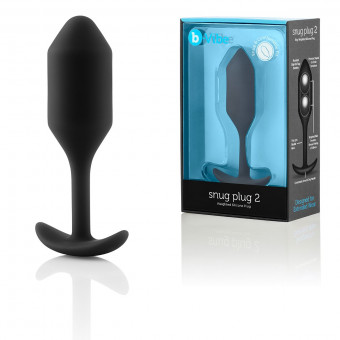 Чёрная пробка для ношения B-vibe Snug Plug 2 - 11,4 см., b-Vibe