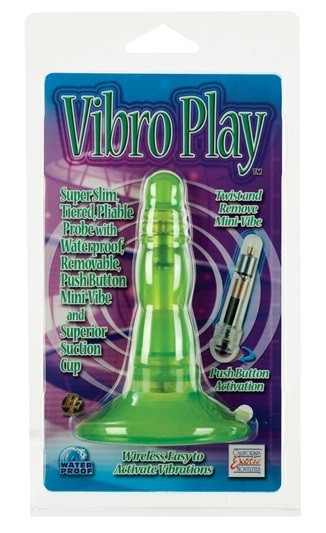 Зелёная анальная вибропробочка VIBRO PLAY, California Exotic Novelties Зелёная анальная вибропробочка VIBRO PLAY, California Exotic Novelties