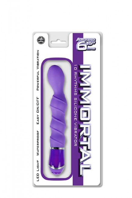 Фиолетовый вибратор IMMORTAL 6INCH 10 FUNCTION VIBRATOR - 15,2 см., NMC Фиолетовый вибратор IMMORTAL 6INCH 10 FUNCTION VIBRATOR - 15,2 см., NMC