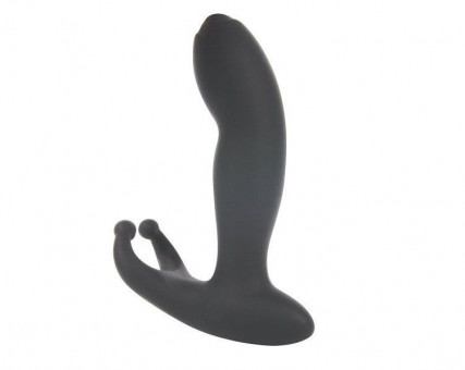 Чёрный массажёр простаты с вибрацией Activator Of Male Power - 11,4 см., Bior toys