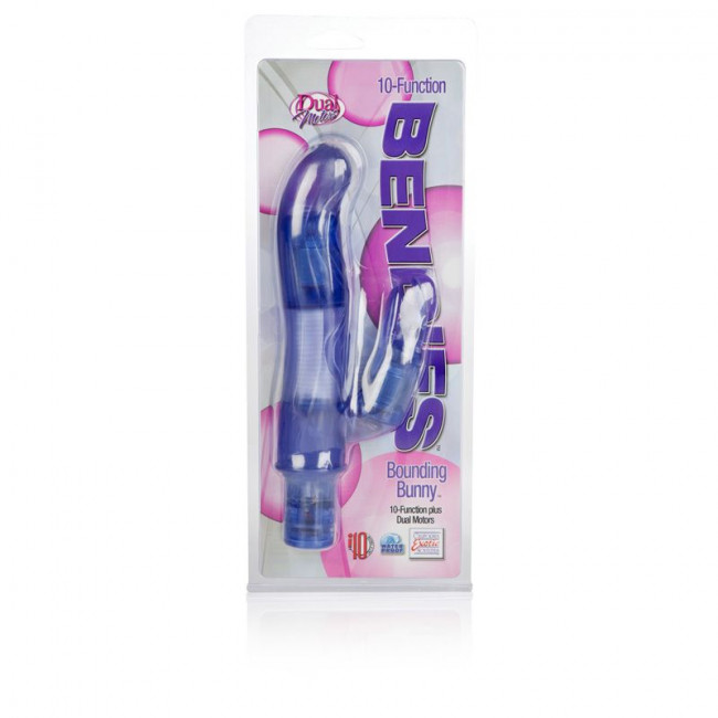 Фиолетовый вибромассажер 10-Function Bendie Bounding Bunny Vibes - 22,8 см., California Exotic Novelties Фиолетовый вибромассажер 10-Function Bendie Bounding Bunny Vibes - 22,8 см., California Exotic Novelties