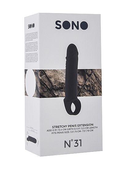 Чёрная удлиняющая насадка Stretchy Penis Extension No.31, Shots Media BV Чёрная удлиняющая насадка Stretchy Penis Extension No.31, Shots Media BV