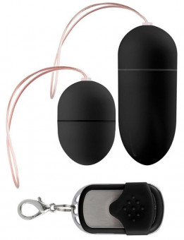 Чёрные виброяйца Vibrating egg Two-pack с пультом ДУ, Shots Media BV
