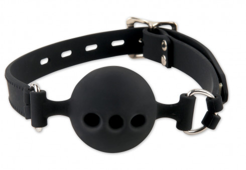 Силиконовый дышащий кляп Silicone Breathable Ball Gag Medium, Pipedream