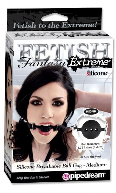 Силиконовый дышащий кляп Silicone Breathable Ball Gag Medium, Pipedream Силиконовый дышащий кляп Silicone Breathable Ball Gag Medium, Pipedream