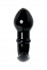 Черная стеклянная анальная втулка Sexus Glass с ограничителем - 11,5 см., Sexus