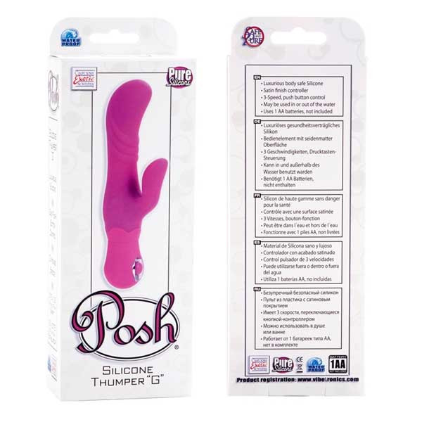 Силиконовый розовый вибратор Silicone Thumper G, California Exotic Novelties