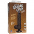 Коричневый вибратор-реалистик The Realistic Cock ULTRASKYN Vibrating 9” Slim - 26,1 см., Doc Johnson