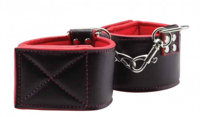Чёрно-красные двусторонние наручники Reversible Wrist Cuffs, Shots Media BV