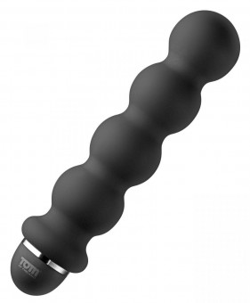 Анальный вибромассажер Tom of Finland Stacked Ball 5 Mode Vibe - 24 см., XR Brands