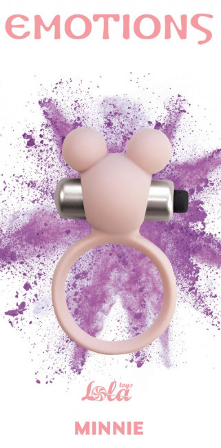 Розовое эрекционное виброколечко Emotions Minnie Light pink, Lola toys