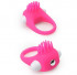 Розовое эрекционное кольцо с щеточкой LIT-UP SILICONE STIMU RING 5, Dream Toys