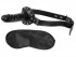 Чёрный кляп с фаллоимитатором Deluxe Ball Gag with Dildo, Pipedream