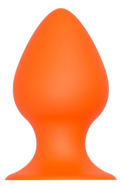 Оранжевая анальная пробка PLUG WITH SUCTION CUP - 7,7 см., Dream Toys