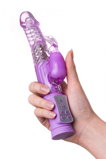 Фиолетовый вибратор High-Tech fantasy - 22,5 см., A-toys Фиолетовый вибратор High-Tech fantasy - 22,5 см., A-toys