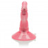 Розовая анальная вибровтулка на присоске Vibro Play Probes - 11 см., California Exotic Novelties