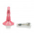 Розовая анальная вибровтулка на присоске Vibro Play Probes - 11 см., California Exotic Novelties