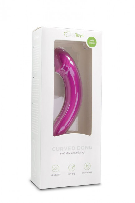 Розовый анальный фаллоимитатор Curved Dong - 17,5 см. Розовый анальный фаллоимитатор Curved Dong - 17,5 см.