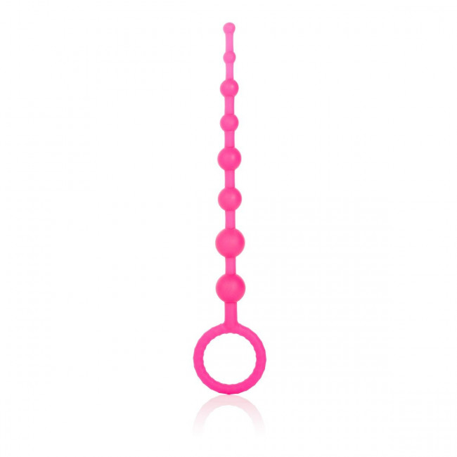 Розовая анальная цепочка Play Beads - 24,8 см., California Exotic Novelties Розовая анальная цепочка Play Beads - 24,8 см., California Exotic Novelties