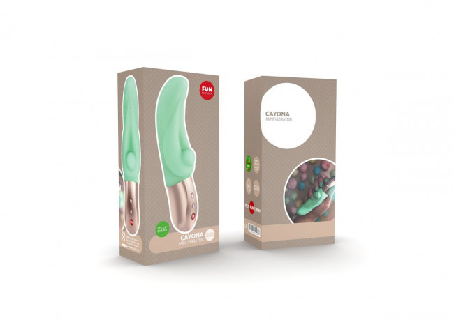 Зелёный мини-вибратор CAYONA - 16 см., Fun Factory