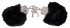 Черные меховые наручники Love Cuffs Black, Orion