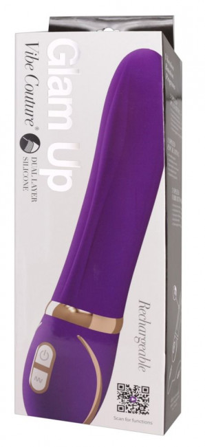 Фиолетовый вибромассажер для точки G Glam Up Purple GR - 22 см., Orion