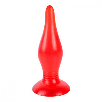 Красная анальная втулка - 15 см., Bior toys