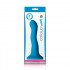 Голубой изогнутый фаллоимитатор Colours Wave 6" Dildo - 19 см., NS Novelties