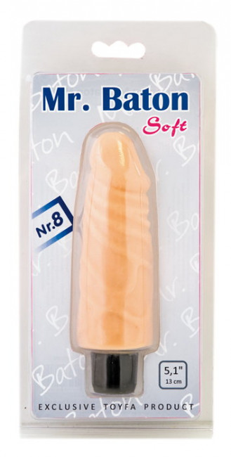 Вибратор-реалистик Mr.Baton Soft №8 - 13 см., ToyFa