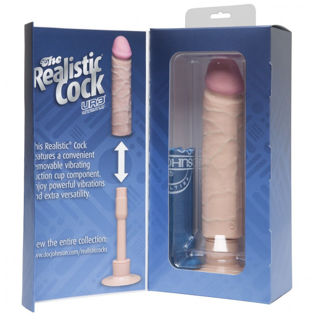 Вибратор-реалистик The Realistic Cock ULTRASKYN Without Balls Vibrating 8” - 24,1 см., Doc Johnson Вибратор-реалистик The Realistic Cock ULTRASKYN Without Balls Vibrating 8” - 24,1 см., Doc Johnson