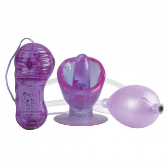 Помпа для клиторальной стимуляции Vibrating Turbo Suction Tongue, California Exotic Novelties
