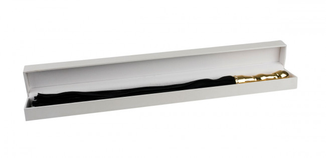 Коричневая плетка Luxury Whip 18k-Silver plated с покрытой серебром рукоятью , Shots Media BV Коричневая плетка Luxury Whip 18k-Silver plated с покрытой серебром рукоятью , Shots Media BV