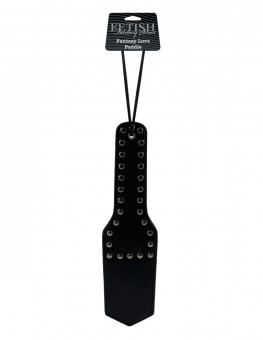 Чёрная шлёпалка с клёпками FANTASY LOVE PADDLE - 30 см., Pipedream