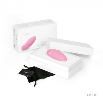 Розовый мини-вибратор с сенсорными датчиками Luna Smart Bead, Lelo