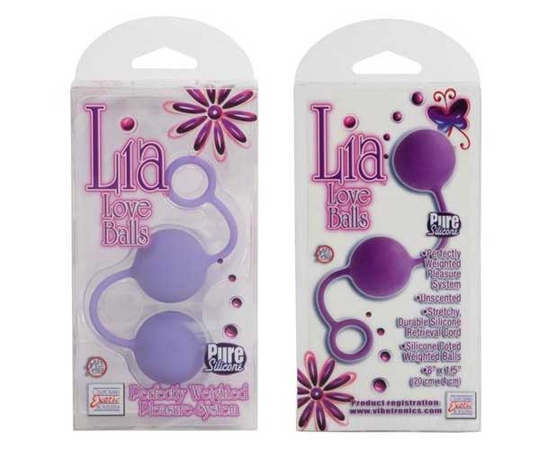 Фиолетовые вагинальные шарики Lia Love Balls, California Exotic Novelties Фиолетовые вагинальные шарики Lia Love Balls, California Exotic Novelties