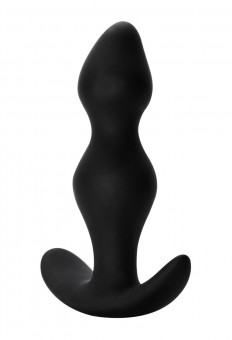 Чёрная фигурная анальная пробка Fantasy - 12,5 см., Lola toys