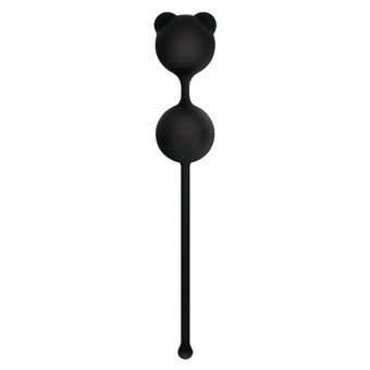 Чёрные вагинальные шарики PUSSYNUT DOUBLE SILICONE, Toyz4lovers